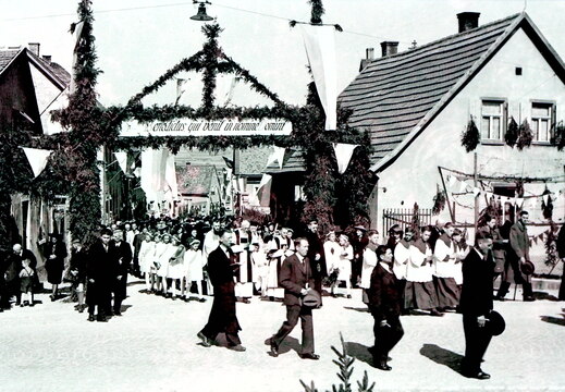 Sulzheim - (Foto von 1948) Katholische Osterprozession (11)
