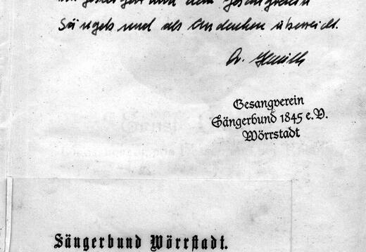 25jähriges Stiftungsfest des Gesangverein Sängerbund Wörrstadt vom 27. - 29. Juni 1903: Quittung