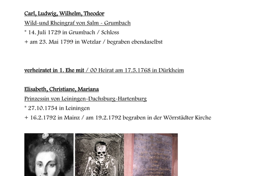 Die Familie und Kinder des Wild-und Rheingarfen Carl Ludwig Wilhelm Theodor Salm-Grumbach: Darstellung von Karl-Heinz Andresen  / Seite 1