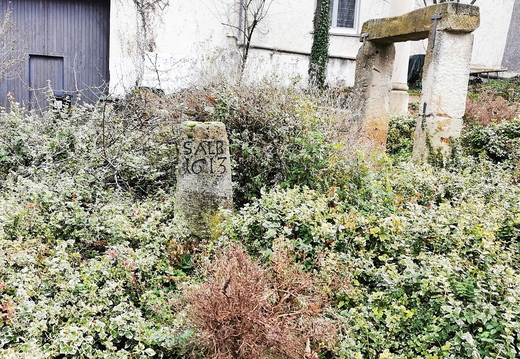 Gemeinschaftsbild - (Foto von 2023) Exponat "Gemarkungsstein SALB 1613"