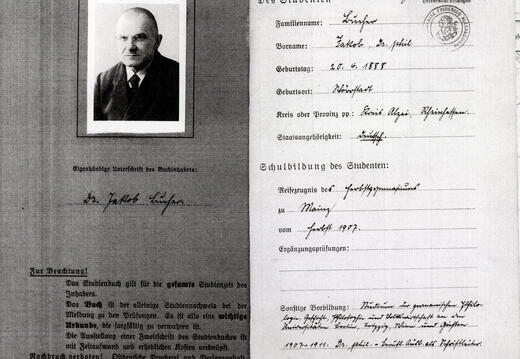 Dr. Jacob Bucher (1937) Studienbuch