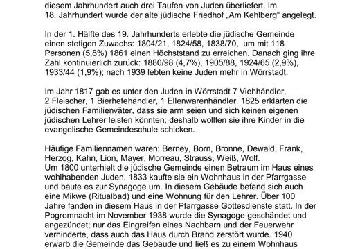 Flyer 01: Juden in Wörrstadt und Rommersheim (Geschichte)