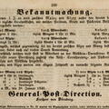Frankfurter Ober Postamts-Zeitung von 1846 / Bekanntmachung