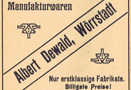 Albert Dewald, Manufakturwaren 1925