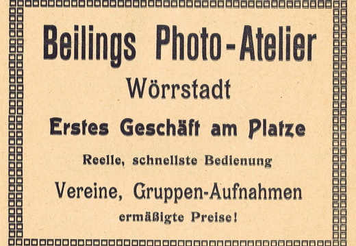 Beilings Photo-Atelier, 1925