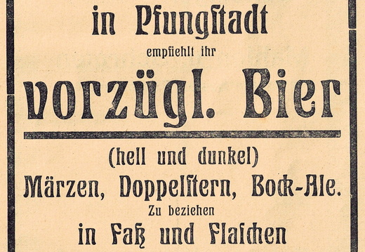 Ch. Eistetter, Pfungstädter Bier 1929