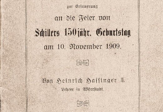 Fest=Schrift von 1909 / Erinnerung an die Feier von Schillers 150 jähr. Geburtstag (PDF)
