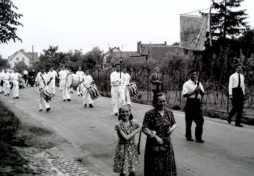 Karnevalverein - (Foto von 1958) Festzug der Fanfaren (07)