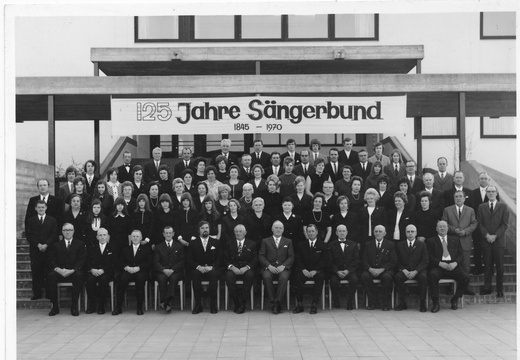 Sängerbund - (Foto von 1970) Vereinsgruppenbild zum 125-jährigen Jubiläum 
