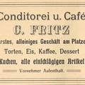 C. Fritz, Conditorei u. Cafe 1925