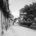Eichhaus - (Foto von 1950) Pfarrstraße, Blick Richtung evangelische Kirche