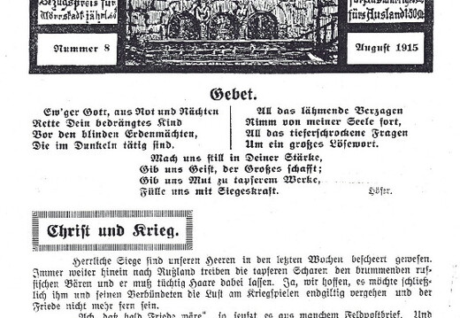 Heimat - Nummer 08 im August 1915