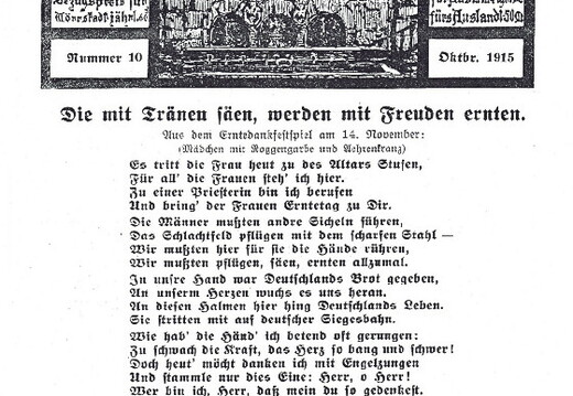 Heimat - Nummer 10 im Oktober 1915